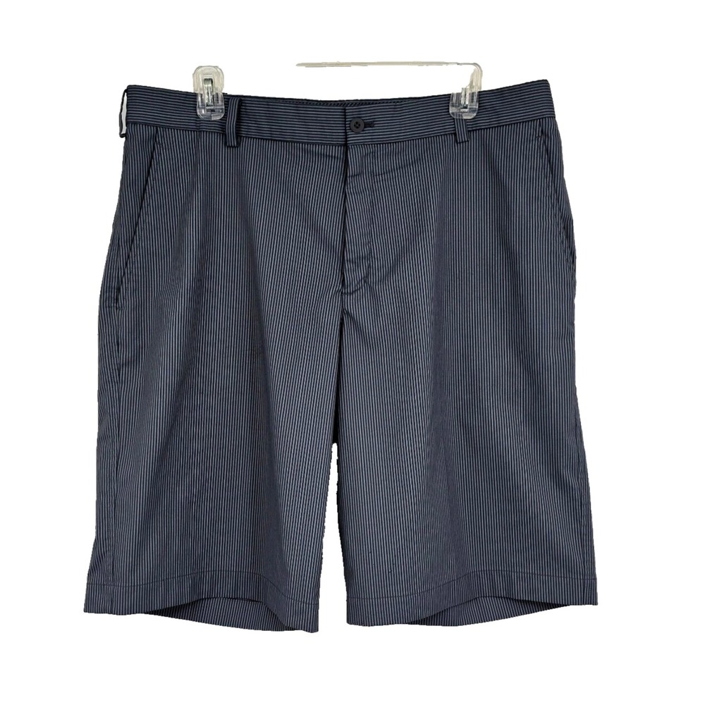 Nike Golf Shorts Bermuda Gray Stripes DRI-FIT Pockets Belt Loops Mens Size 36